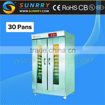 2015 stainless steel double doors 30 trays dough proofing fermentation machine cabinet