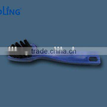 blue plastic handle shoe brush