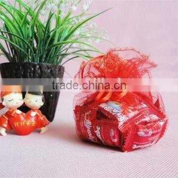 White Lace Drawstring Wedding Organza Bag White Organza Pouch photo-5