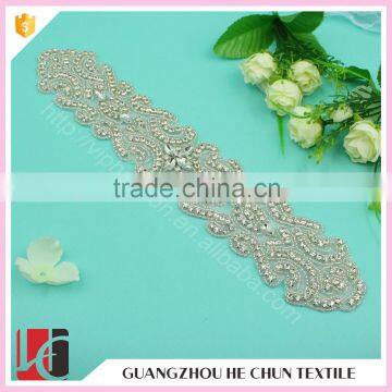 HC-3449 Hechun Factory Sew On Crystal Bead Hand Applique Embroidery Designs for Wedding Dress photo-5