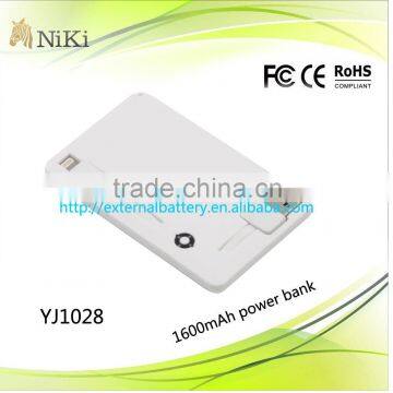 new coming portable power bank 1500mAh with fixed 8pin usb cable for iphone6