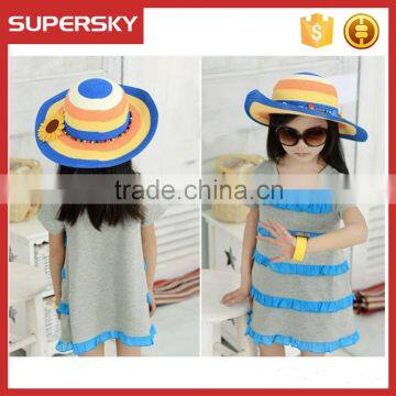 K-114 Flower Women Ladies Floppy Bohemia Straw Hat Wide Large Brim Sun Summer Beach Cap Hat photo-3