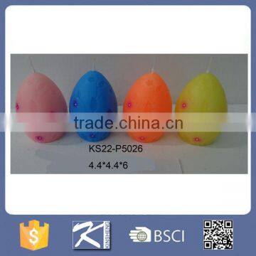 Wholesale cheap clolorful easter egg shaped candles