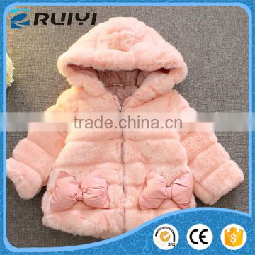 thicked pink fur hoodie jackets girls