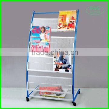 4 Tiers metal magazine display rack