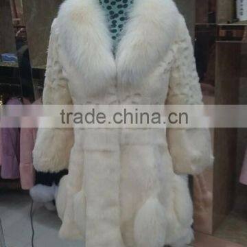 New Design Women Winter Rabbit Fur Coat