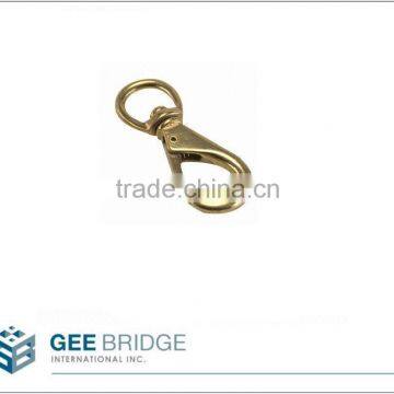 1801172 Solid Brass Swivel Eye Safety Snap Spring Carabiner Hook