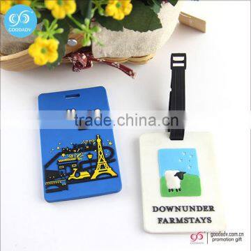 Guangzhou Soft Plastic Rubber Luggage Tag Custom Shaped Personalized Suitcase Tags