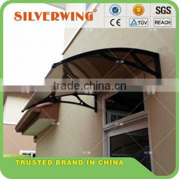 Wind Resistant Polycarbonate Commercial Awning Wtih Aluminum Awning Brackets Arm for Balcony photo-3