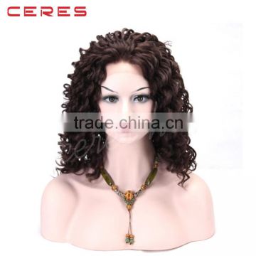 4# Lace Front High Temperature Fiber Kinky Curly Wig 150% density curly wig