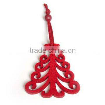 Woolen polyester felt Christmas tree hanger in shape of tree Forever felt Xmas tree hanger