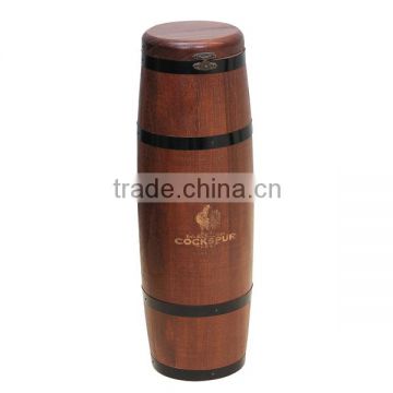 Made in china pine personalized brown wooden wine barrels box