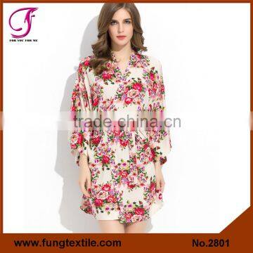 2801 Wedding Bridesmaid Short Cotton Floral Kimono