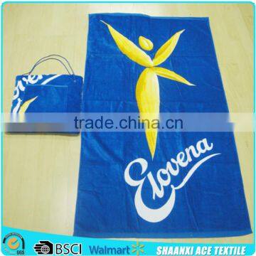 2015 cotton velour fabric new fashion customer design multifunctional beach towel bag with logo printing                        
                                                Quality Choice