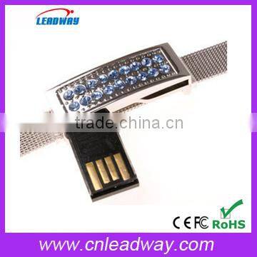 Wedding usb design crystal necklace usb 2.0 usb stick