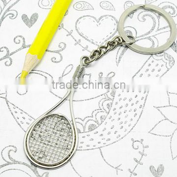 Handmade Stainless Tennis racket Key chian / Handmade metal craft