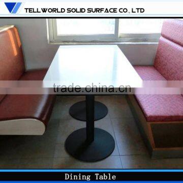 Tell World artificial stone top modern latest 4 seater dining tables designs