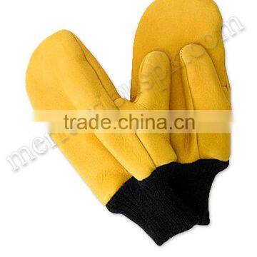 Cow Yellow Leather Driver Gloves