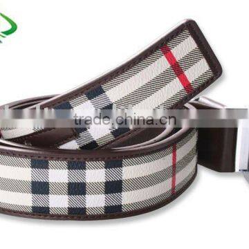 Fashion latticed canvas belt