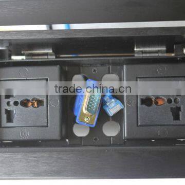 Desktop Multimedia Cable Cubby With POWER HDMI USB VGA AUDIO