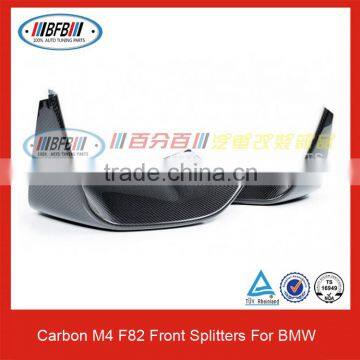 For BMW M Series F82 M4 Carbon Fiber Apron Auto Front Bumper Splitters photo-4