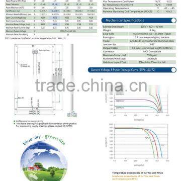 China TOP 10 Solar Panel Supplier! PID Free! High Quality 315w Poly Solar Module photo-3