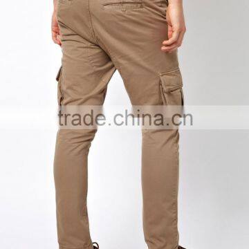 2015 Khaki Wholesale Mens Cargo Pants With Side Pockets JXH022 photo-4