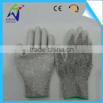 Cheap anti-cut work gloves with PU coated