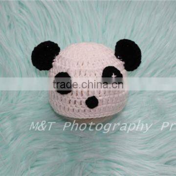 Panda Bear Crochet Hat Newborn Baby Photography Hat Baby Panda Bear Beanie Baby Shower Gift