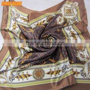 2015 100% pure silk square scarf,fashion100% silk square scarf