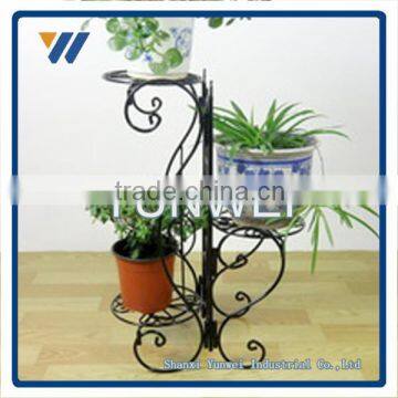 Folding Corner Bakers Rack Four Shelves - Black Wrought Iron Corner Shelf photo-6