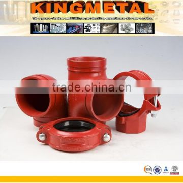 FM UL Approved Fire Protection Sprinkler System Grooved End Pipe Fittings