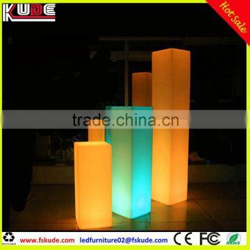 Popular Colorful led light columes for wedding party/square led columns