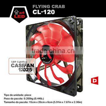 Alseye CA701w Manufacture CL-120-R 120*120*25mm Red Led Computer Case Cooling Fan photo-5
