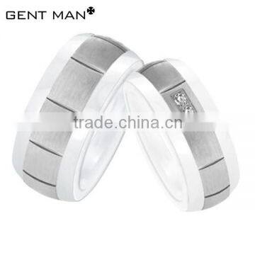 2014 trendy design ceramic rings for women 316L rings simple design finger rings