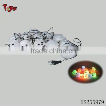 12pcs ghost head festival string light halloween decoration