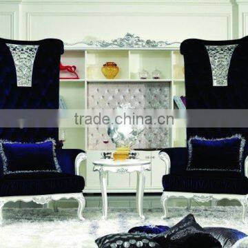 Royal luxury European style bedroom/Living Room furniture sets lounge chairs, small tea table