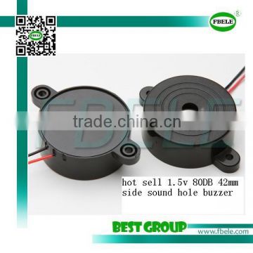 hot sell 1.5v 80DB 42mm side sound hole buzzer FBPB4216A