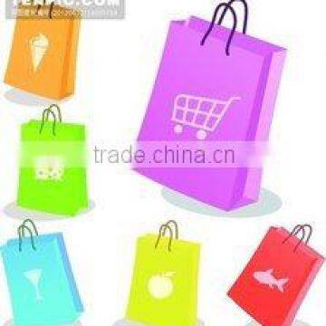 colorful high quality rectangle paper shooping gift bag