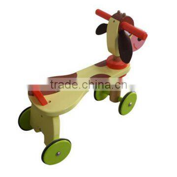 cartoon appearance wooden ride on car wooden balance bike toy