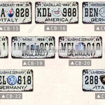 Metal Auto Vehicle Plate Hanging Lisence Decors photo-3