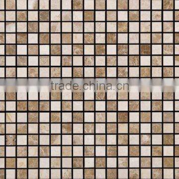 Red marble mosaic wall tile