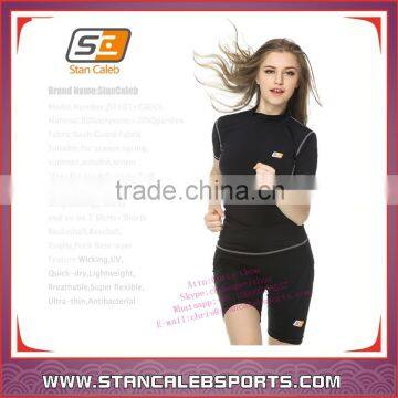 Stan Caleb Pro Women Short Sleeve Compression Tops Baselayer Skin Jersey