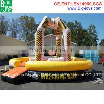 Black and Yellow Inflatable Twister Sport Games Inflatable Wrecking Ball for Sale