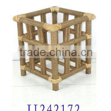 Wooden and rattan umbrella holder