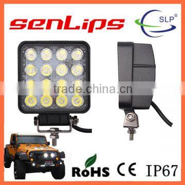 Hot Sale IP67 4*4 Square Epistar 48W LED Tuning Working Light