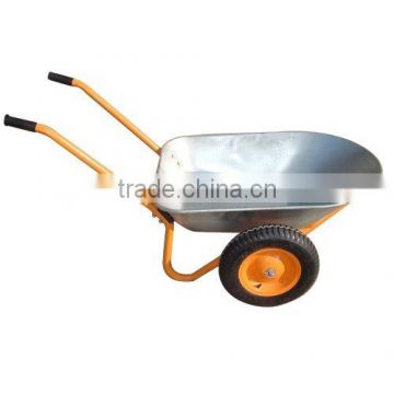 Double wheel galvanized tray wheel barrow WB6406