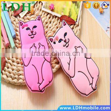 3D Soft Silicon Cat Case For Iphone 6 6s 6Plus 6S Plus 5G SE 5S Cartoon Animals Rubber Middle Finger Cover For iphone6 Case Capa