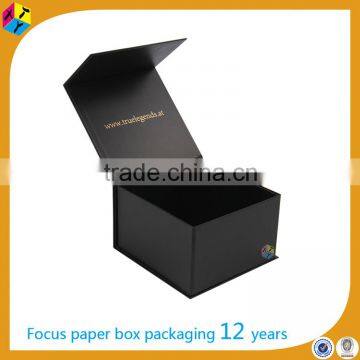 Custom logo printing black paper military hat box