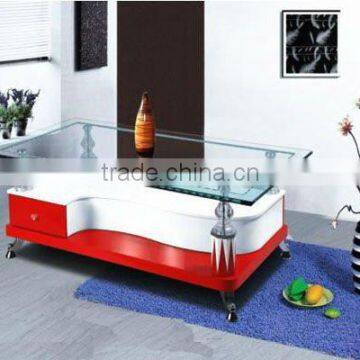 clear rectangular glass tea table top